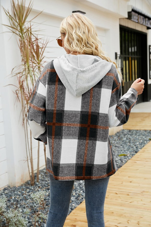 Hooded Long Sleeve Shacket