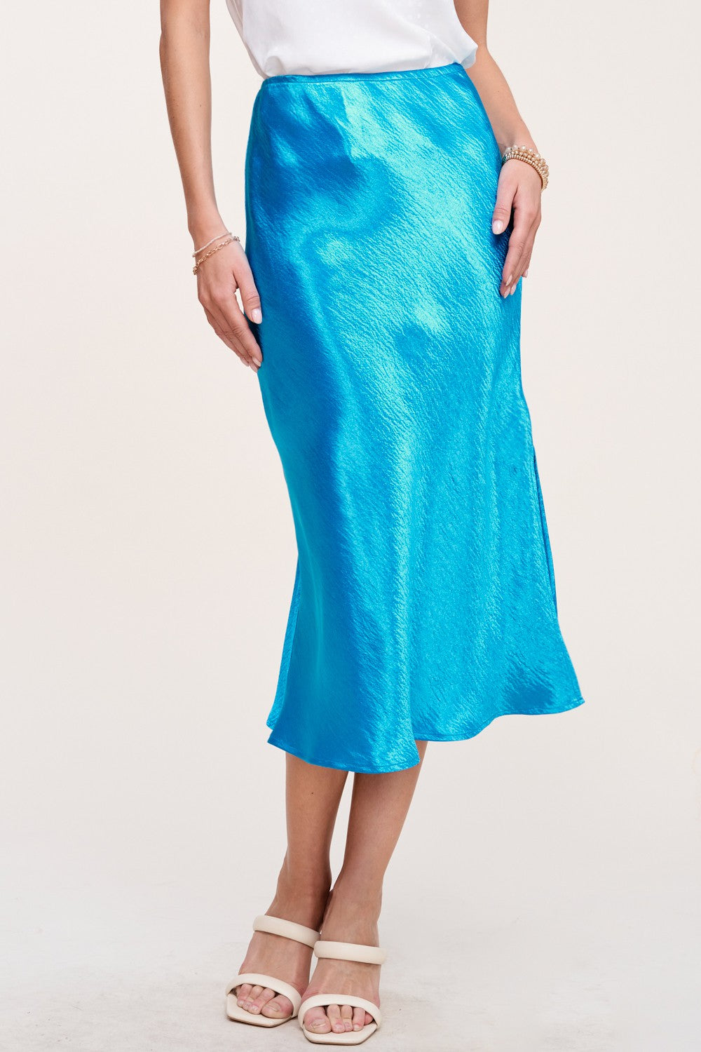 Flowy Satin Skirt