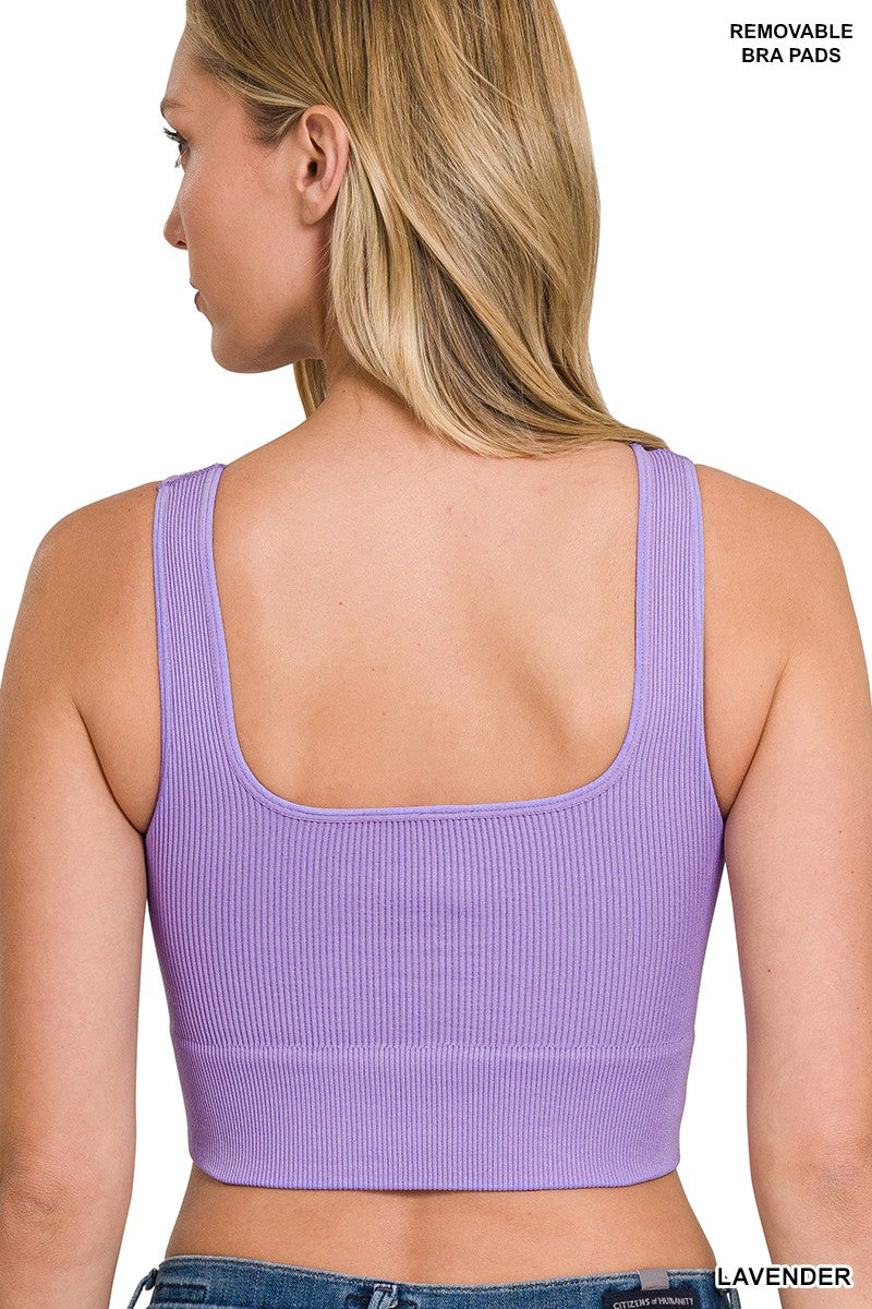 Ribbed Square Neck Tank