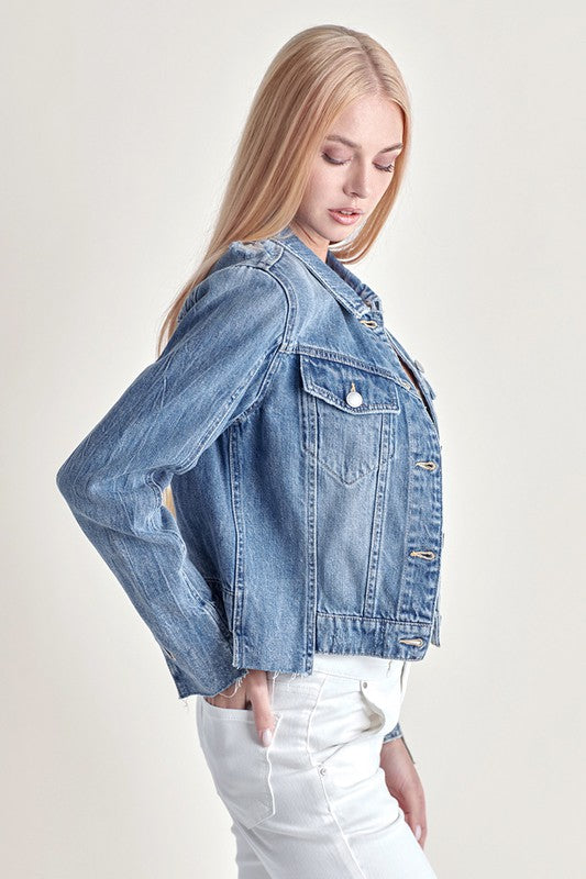Uneven Hem Jacket