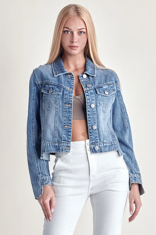 Uneven Hem Jacket