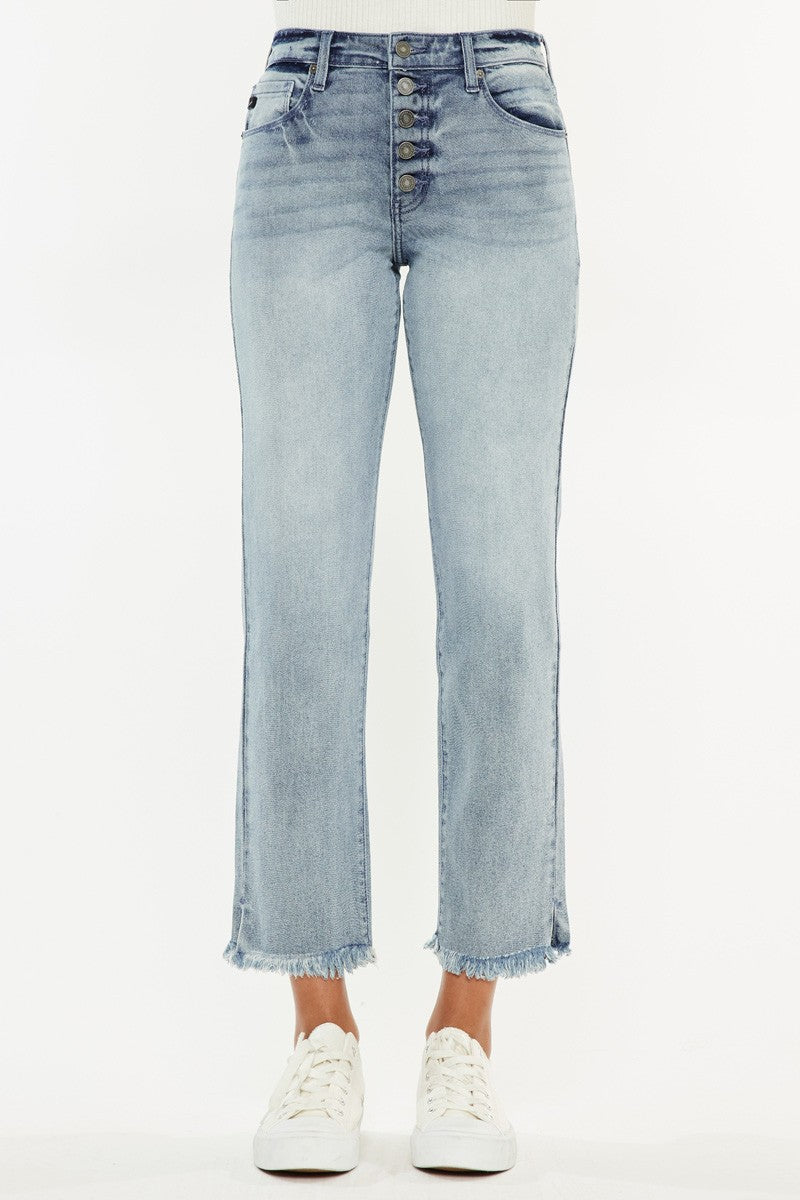 Hi-Rise Straight Fit Jeans