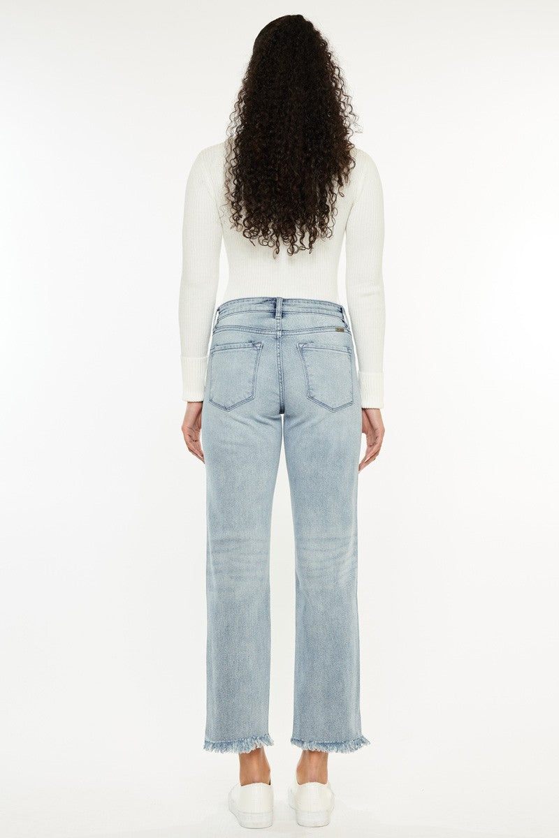 Hi-Rise Straight Fit Jeans