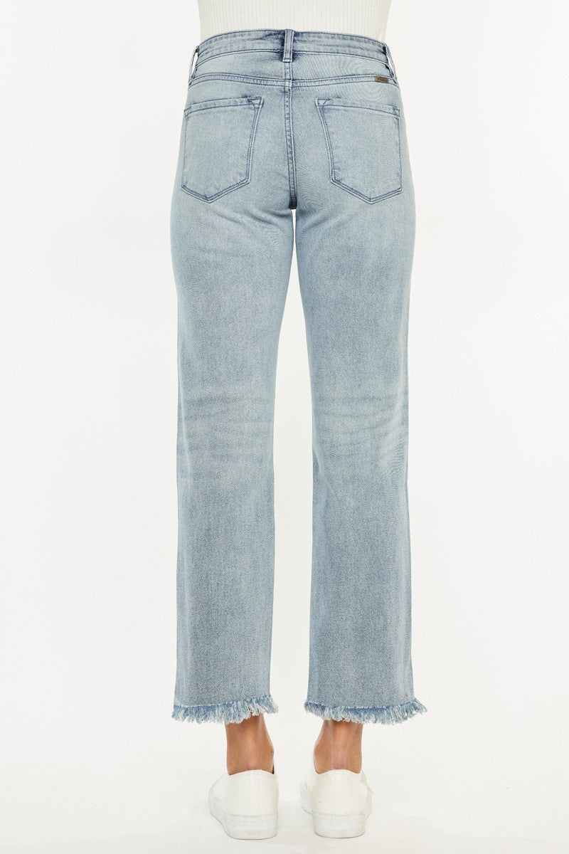 Hi-Rise Straight Fit Jeans