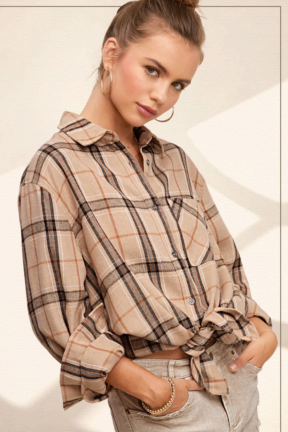 Button-Down Plaid Shirt