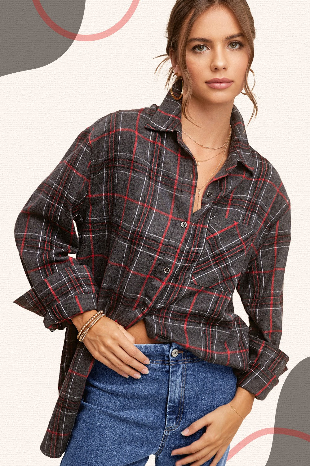 Button-Down Plaid Shirt