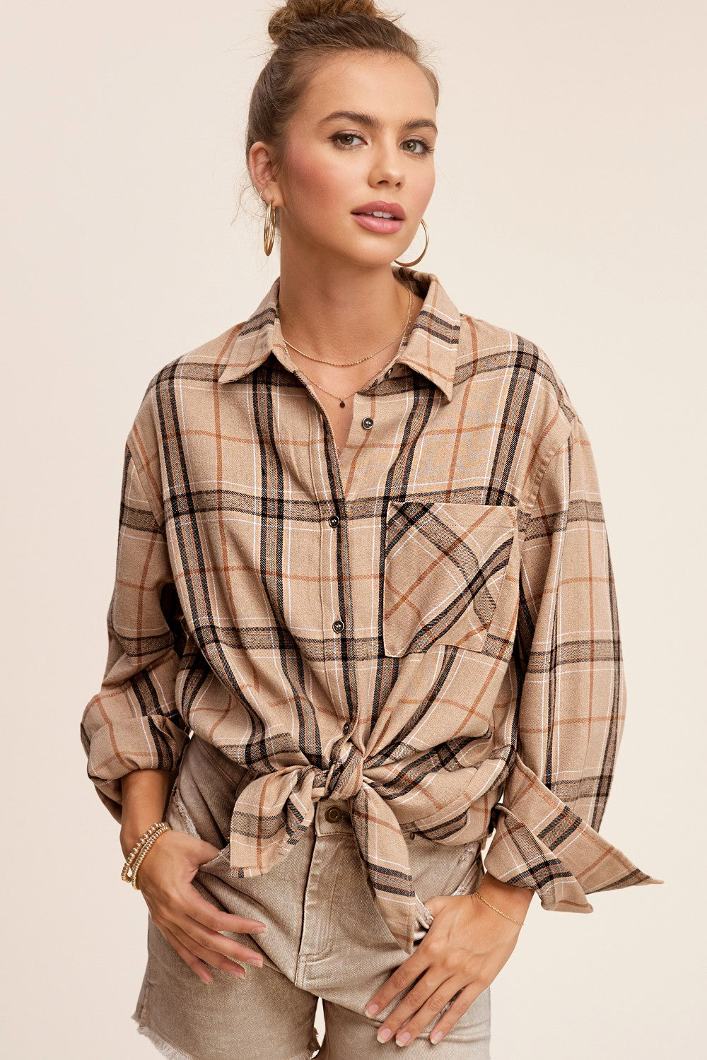 Button-Down Plaid Shirt