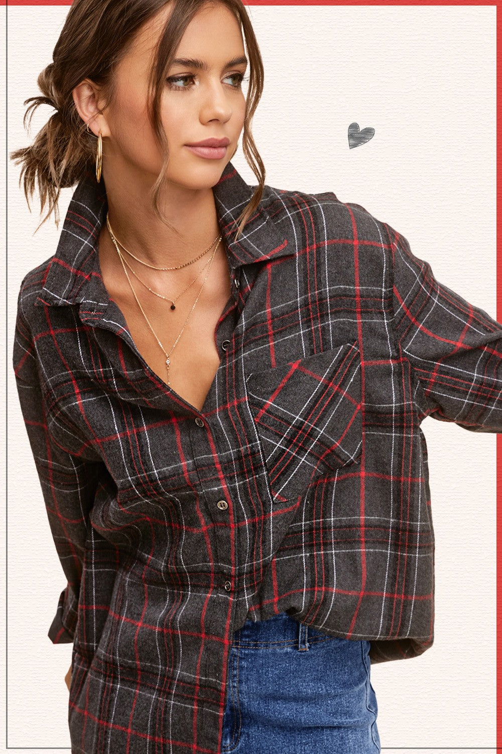 Button-Down Plaid Shirt