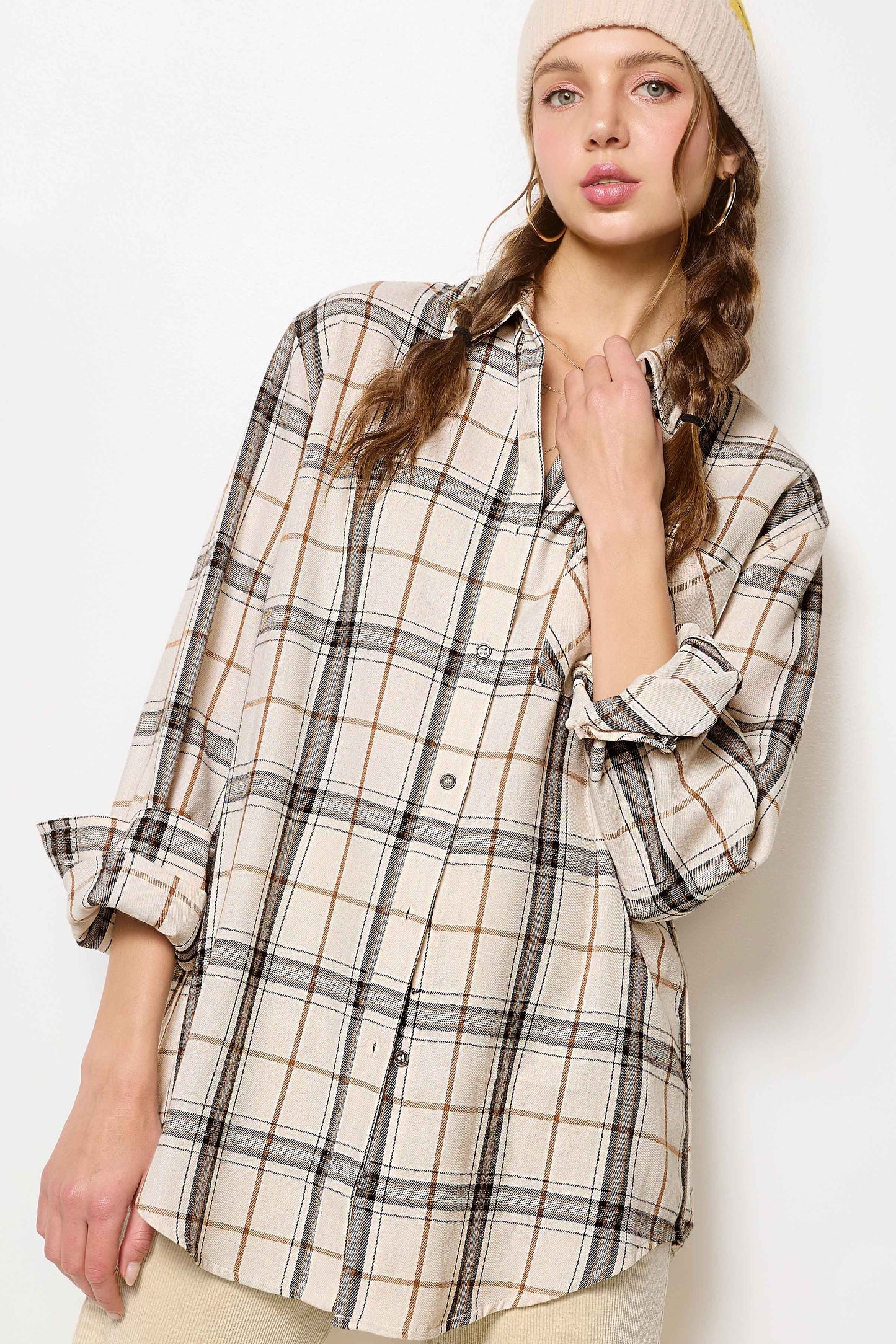 Button-Down Plaid Shirt