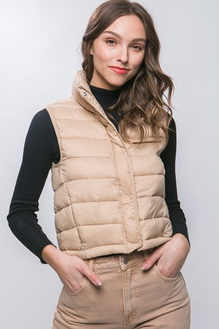 High Neck Puffer Vest