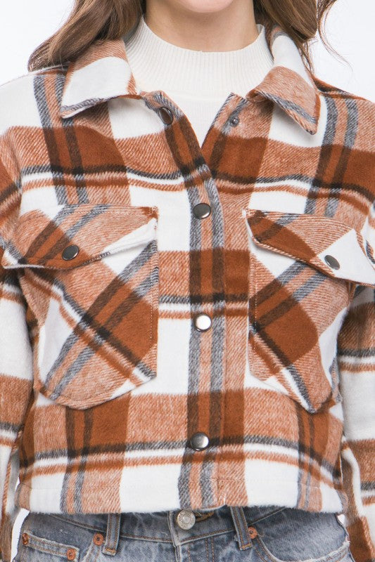 Plaid Cropped Outerwear