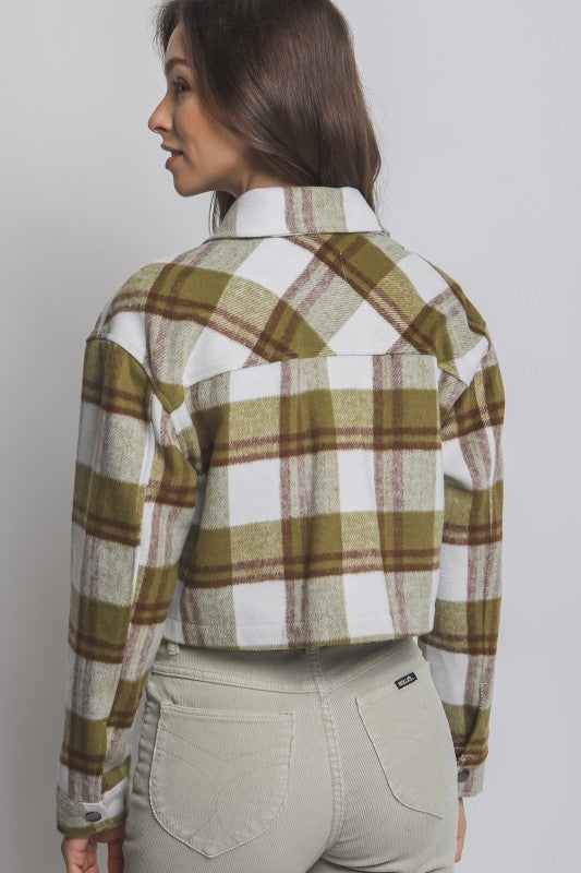Plaid Cropped Outerwear