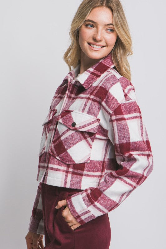 Plaid Cropped Outerwear