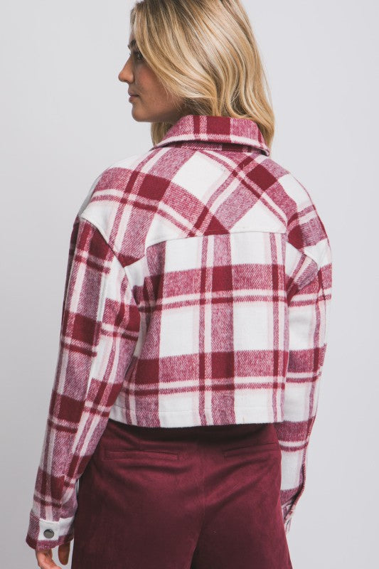 Plaid Cropped Outerwear
