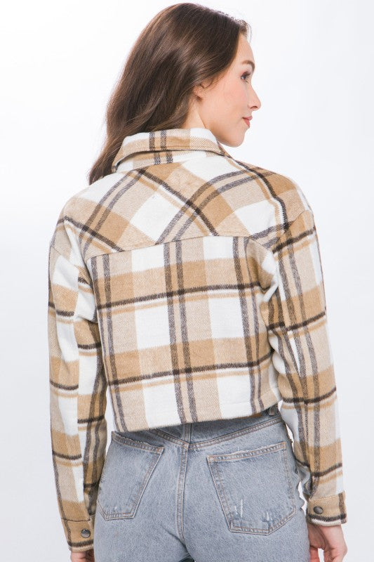 Plaid Cropped Outerwear