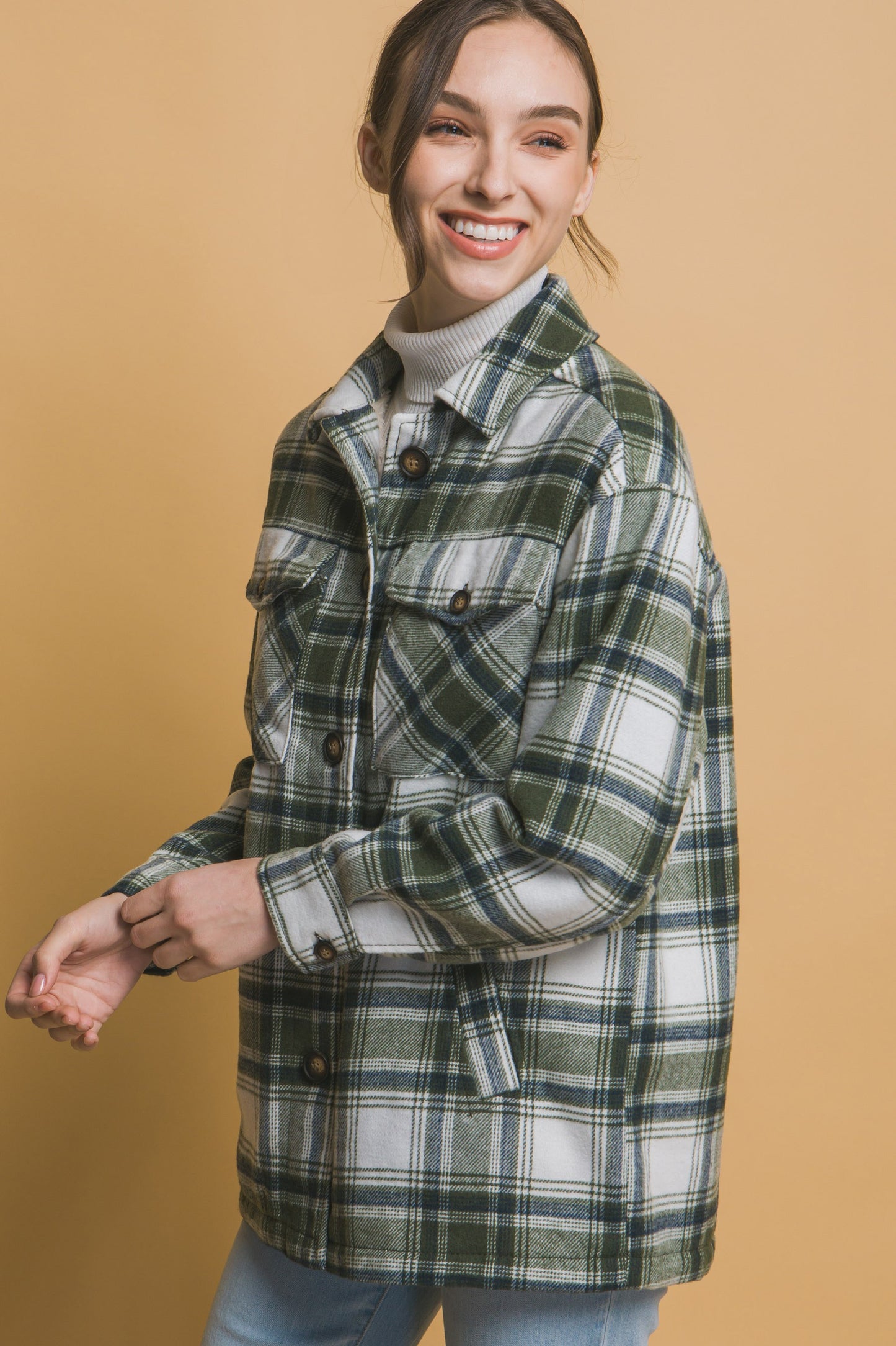 Plaid Sherpa Jacket