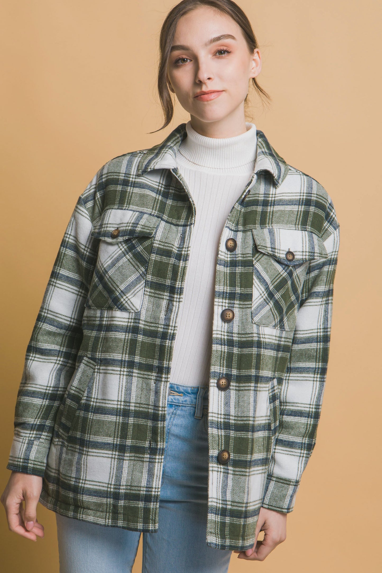 Plaid Sherpa Jacket