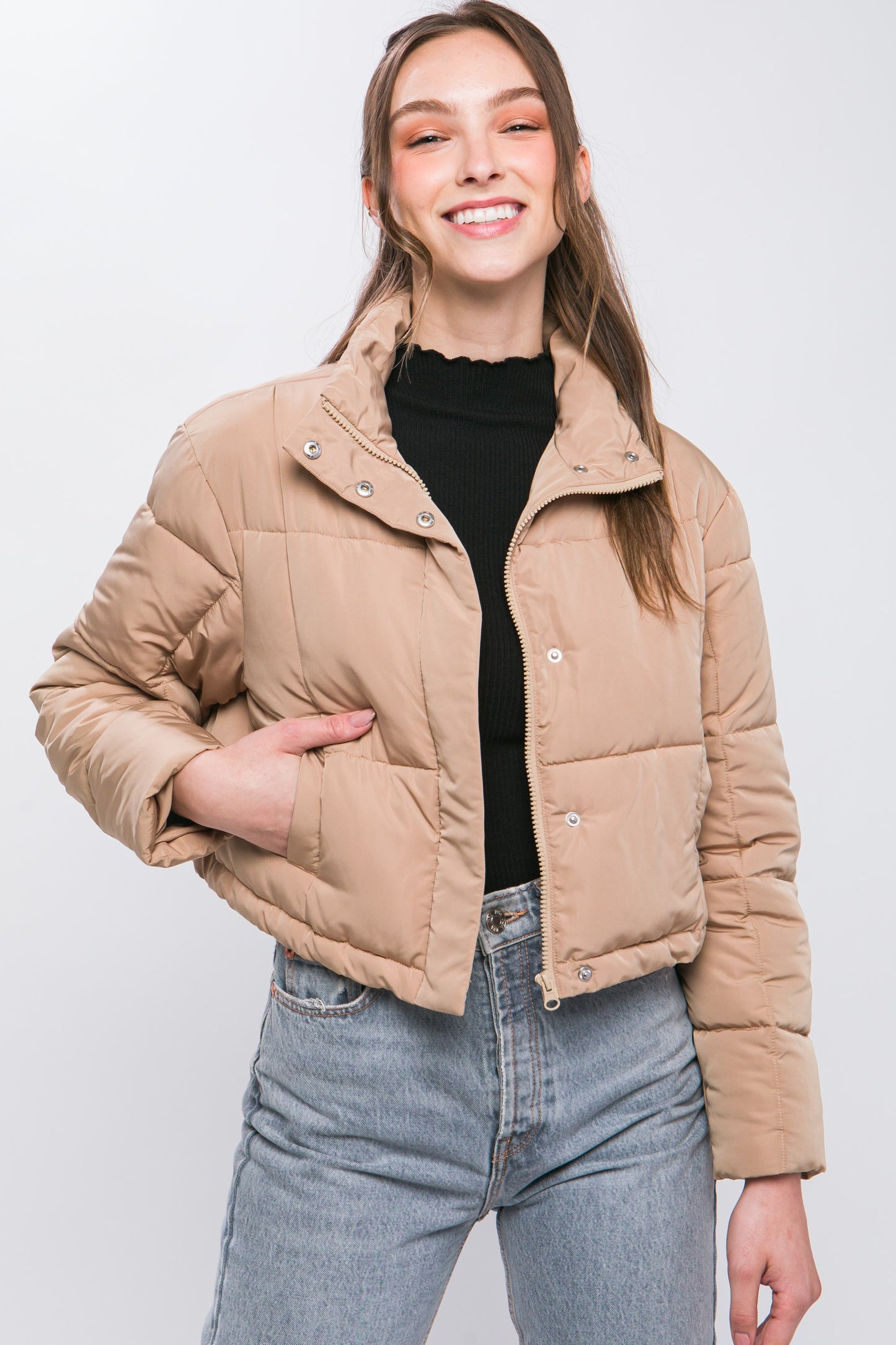 Zipper Puffer Jacket