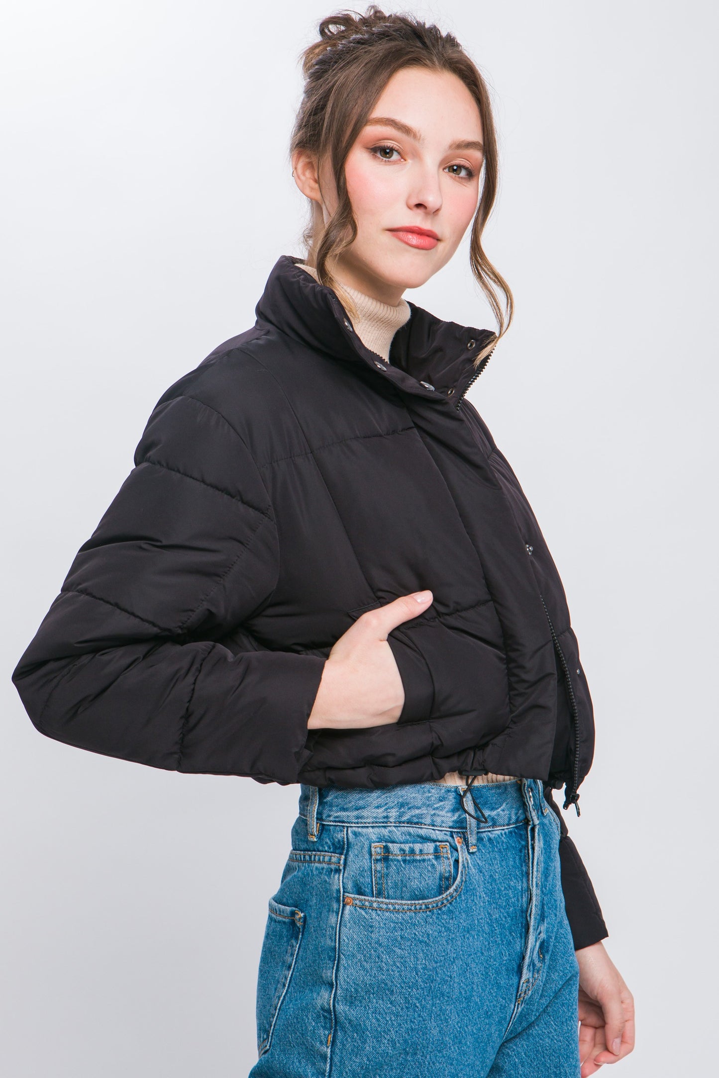 Zipper Puffer Jacket