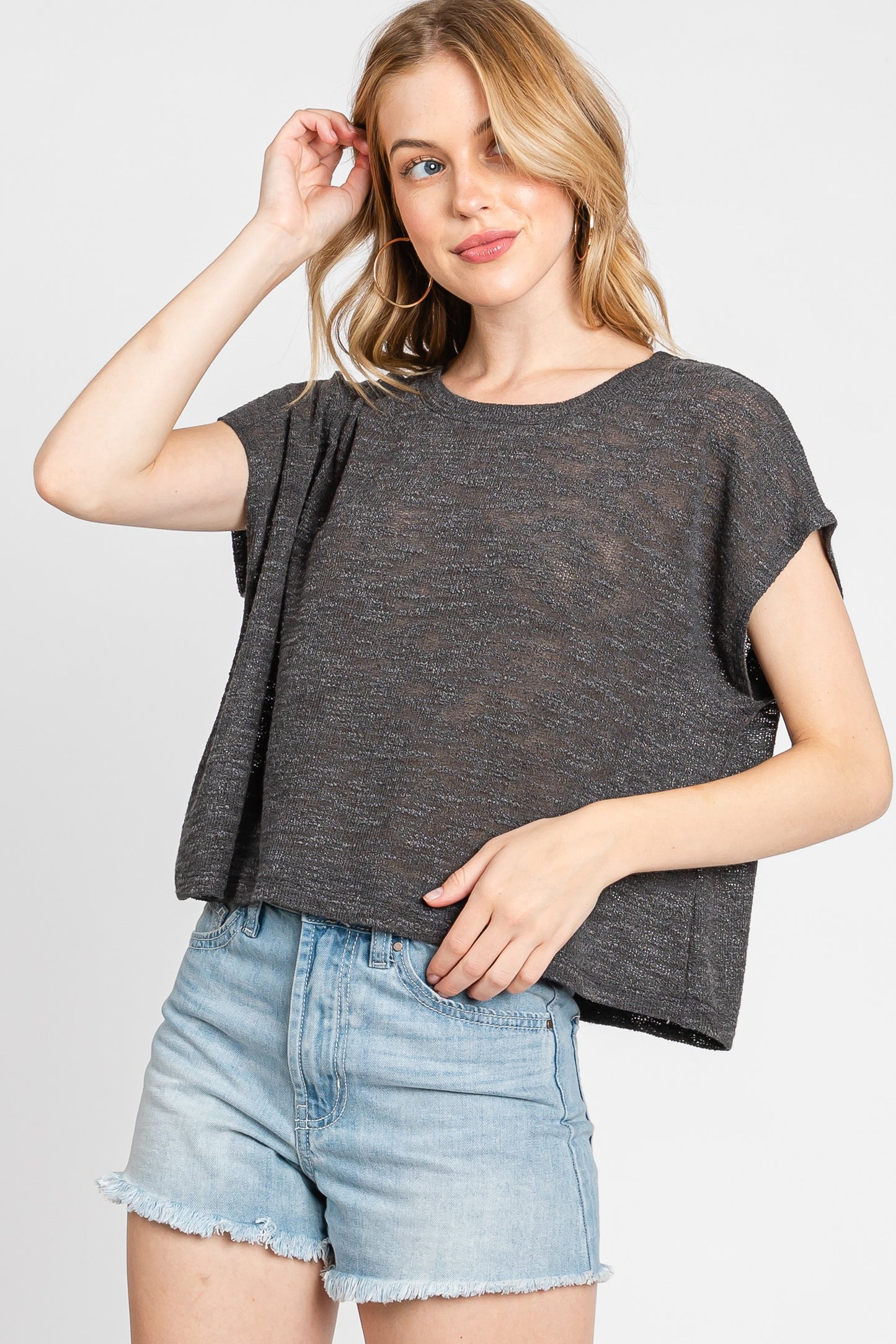 Round Neck Boxy Tee