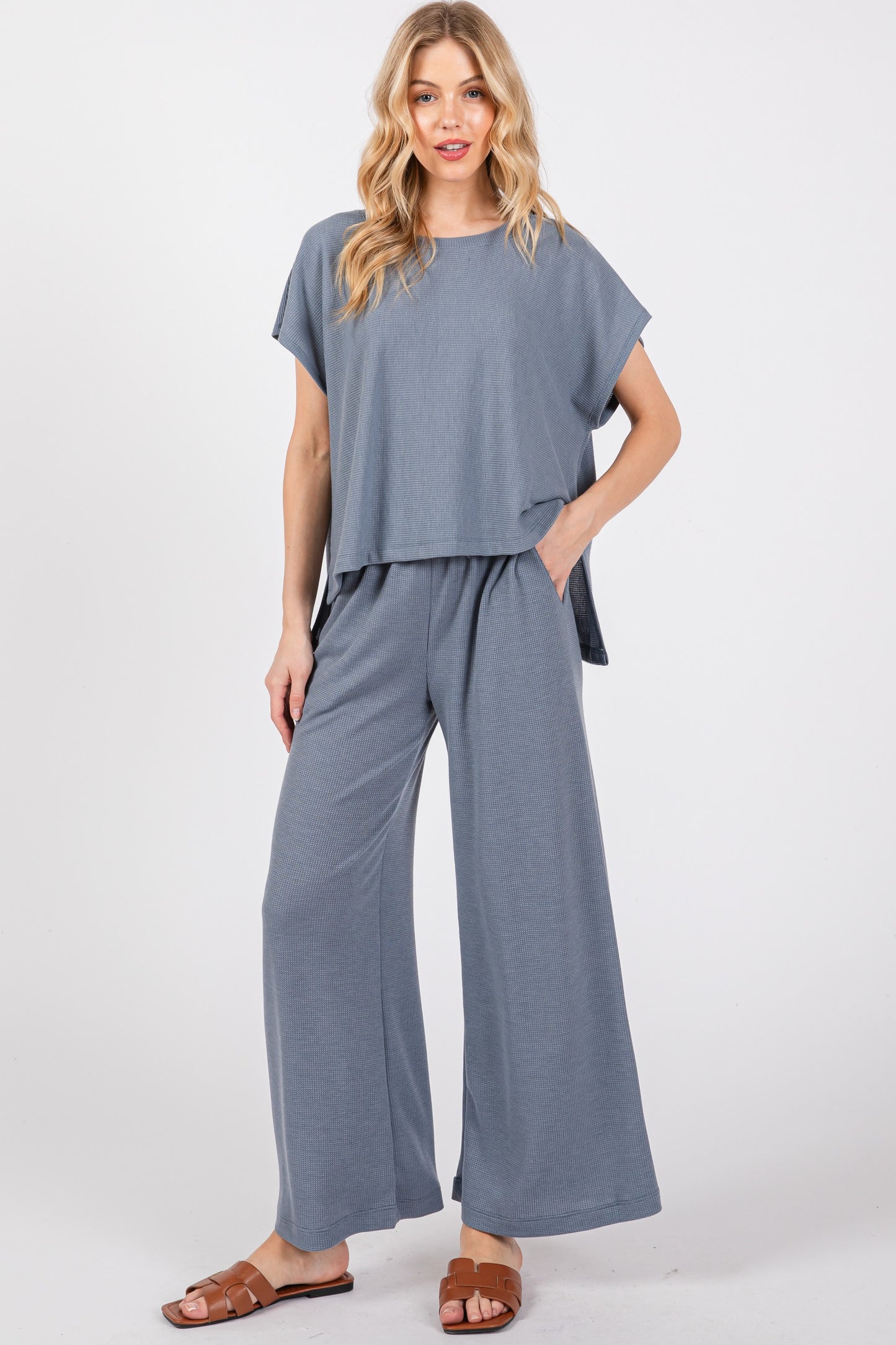 Thermal Wide Leg Pants