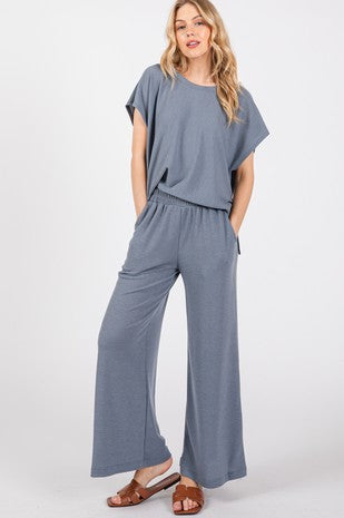 Thermal Wide Leg Pants