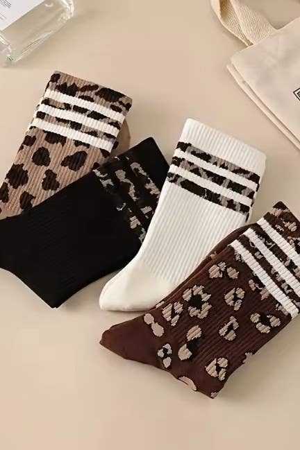 Animal Leopard Crew Socks