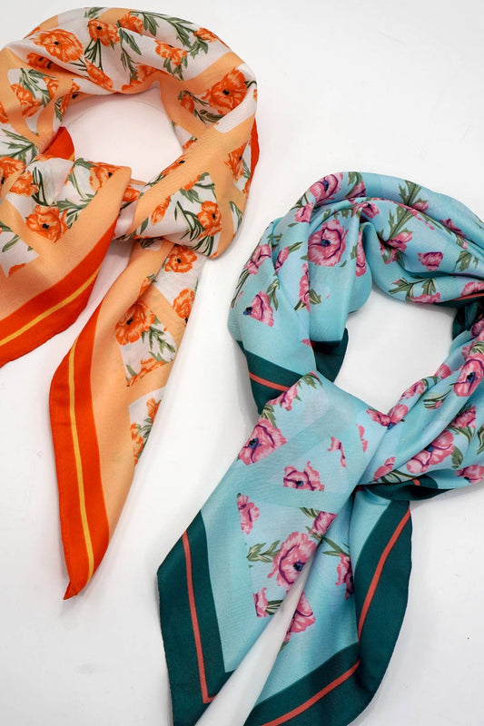 Oversized Floral Print Scarf