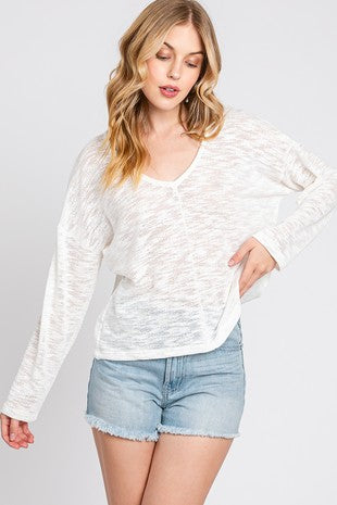 V-Neck Knit Top