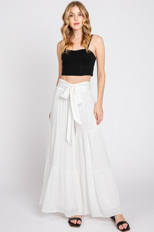 Wide Tiered Leg Pants