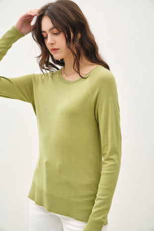 Round Neck Raglan Sweater