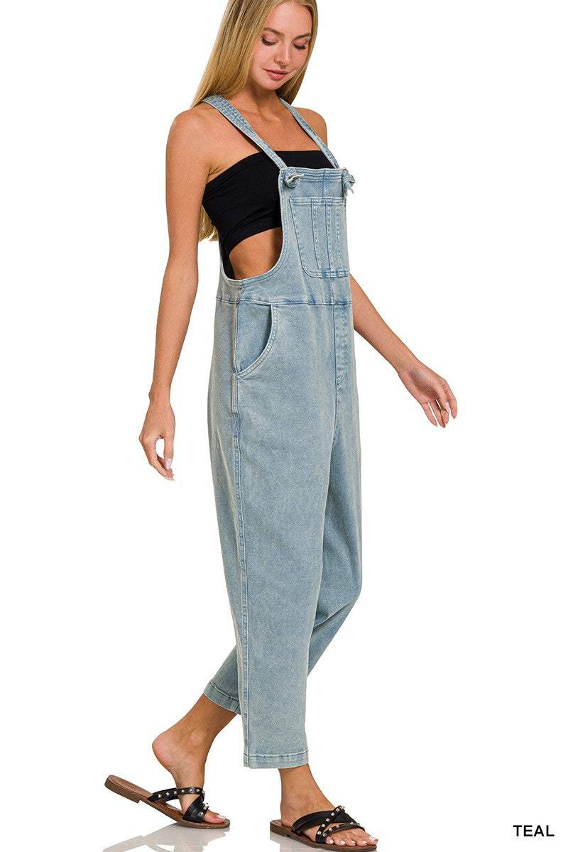 Washed Knot Overalls