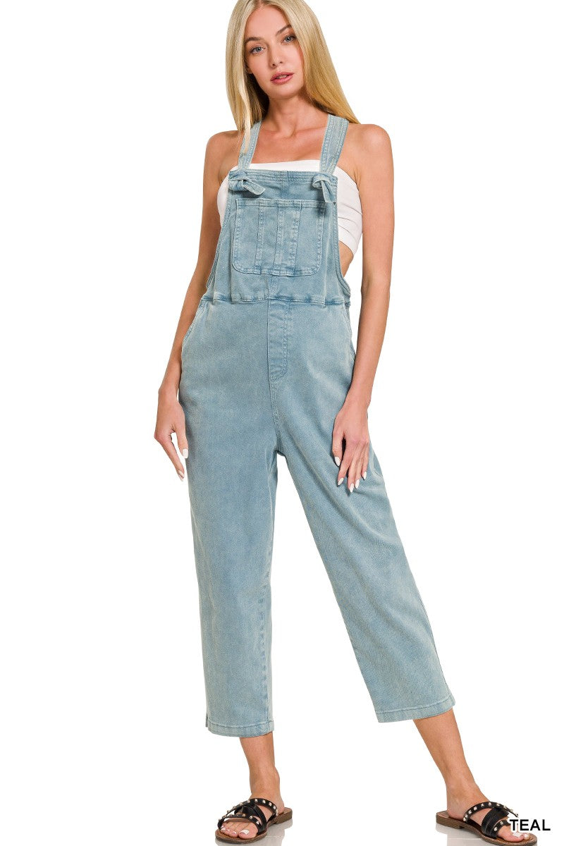 Washed Knot Overalls