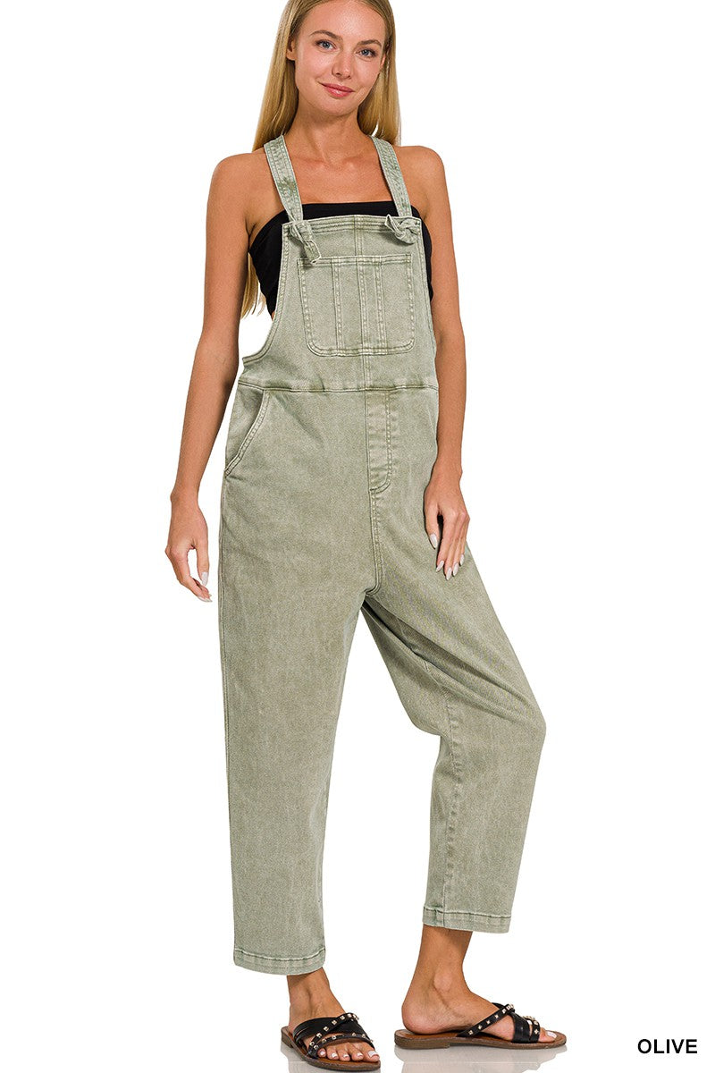 Washed Knot Overalls