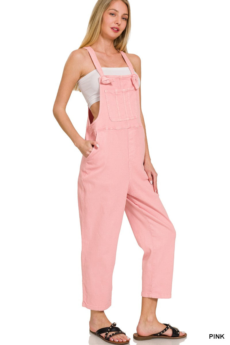 Washed Knot Overalls