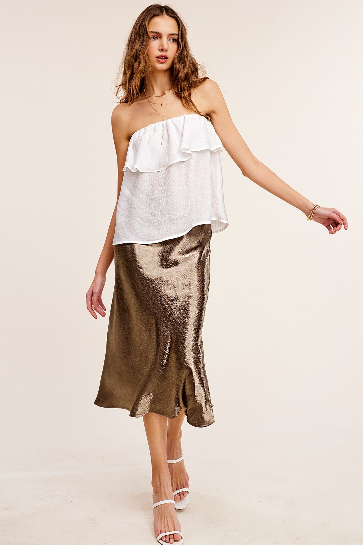 Flowy Satin Skirt