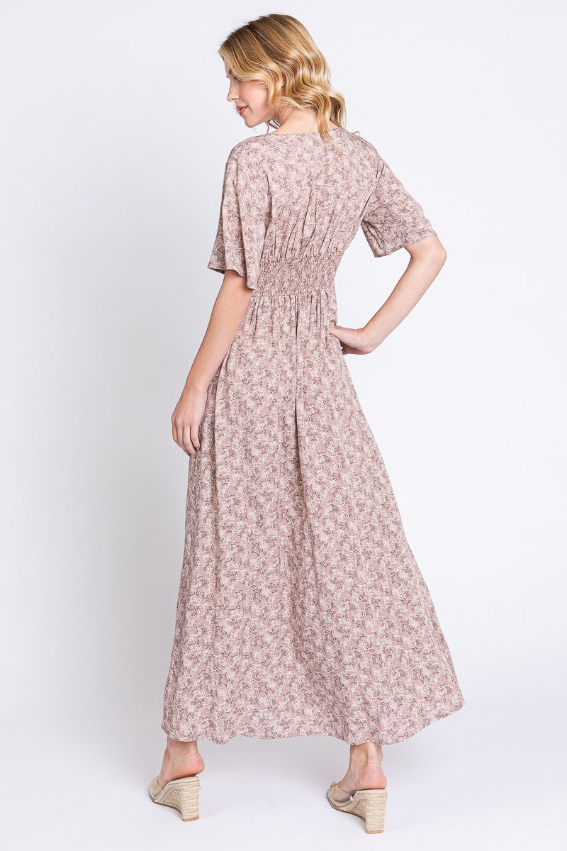 Button Detail Maxi Dress