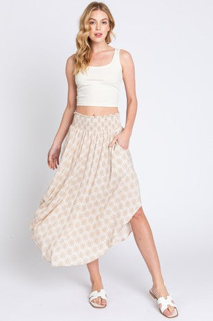 Print Waistband Skirt