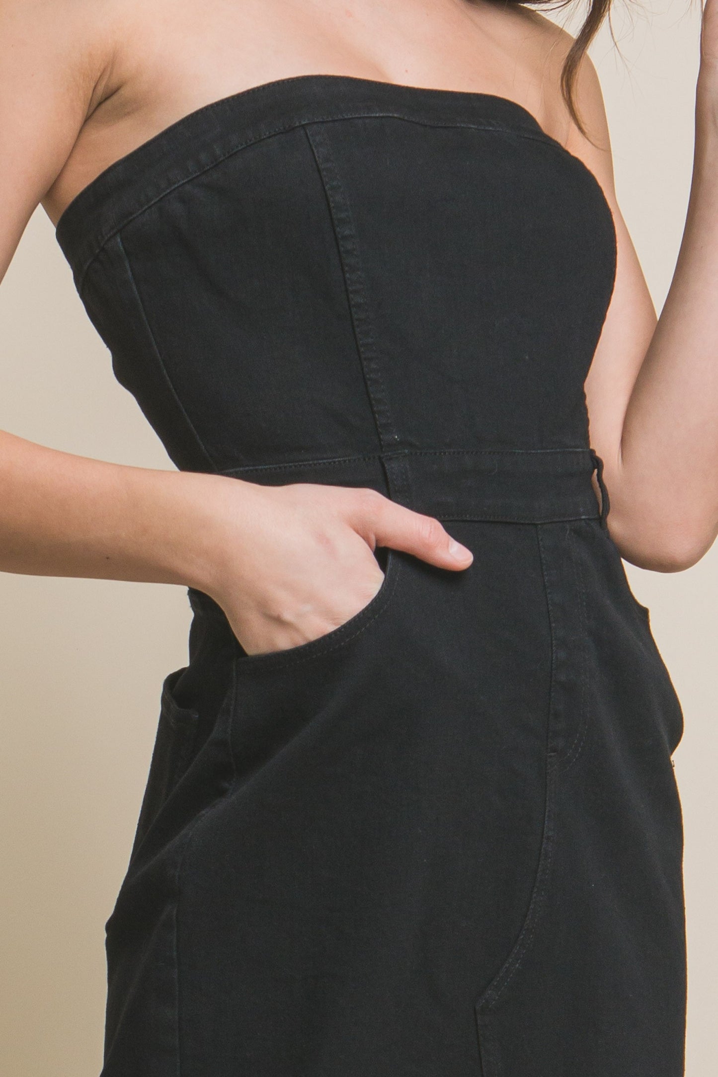 Denim Strapless Dress