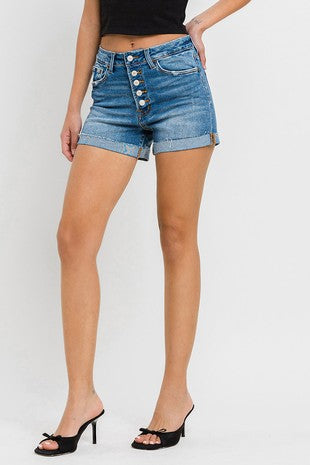 Button Up Mom Shorts