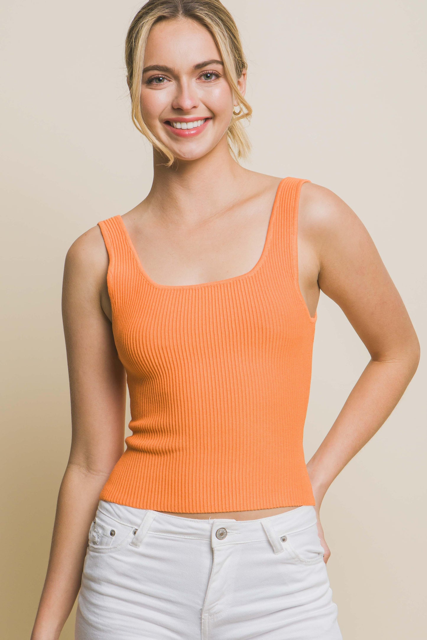 Sleeveless Square Neck Top