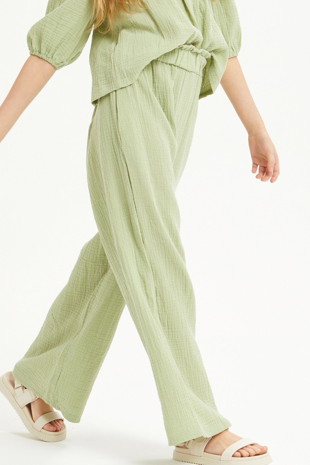 Wide Leg Gauze Pants