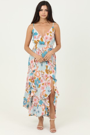 Double Ruffled Maxi Dress