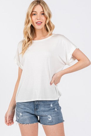 Rayon Crew Neck Top