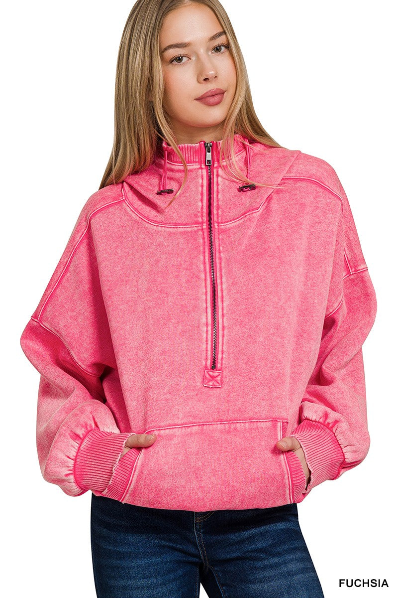 Kangaroo Half-Zip Hoodie