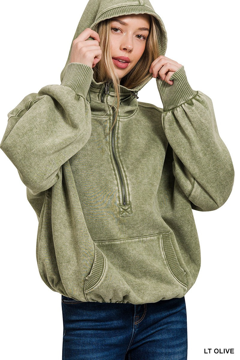 Kangaroo Half-Zip Hoodie