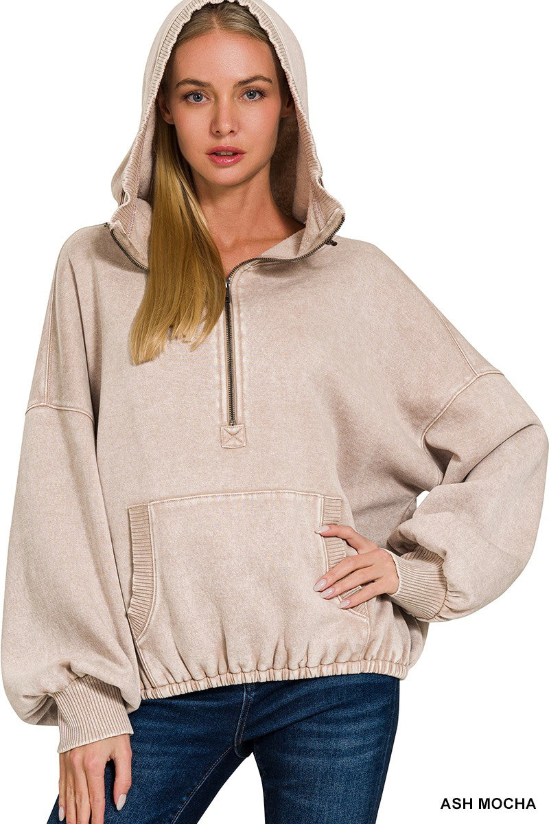 Kangaroo Half-Zip Hoodie