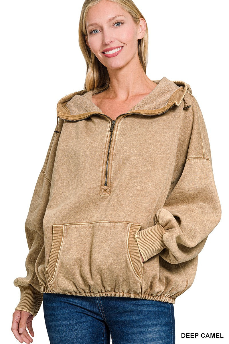 Kangaroo Half-Zip Hoodie