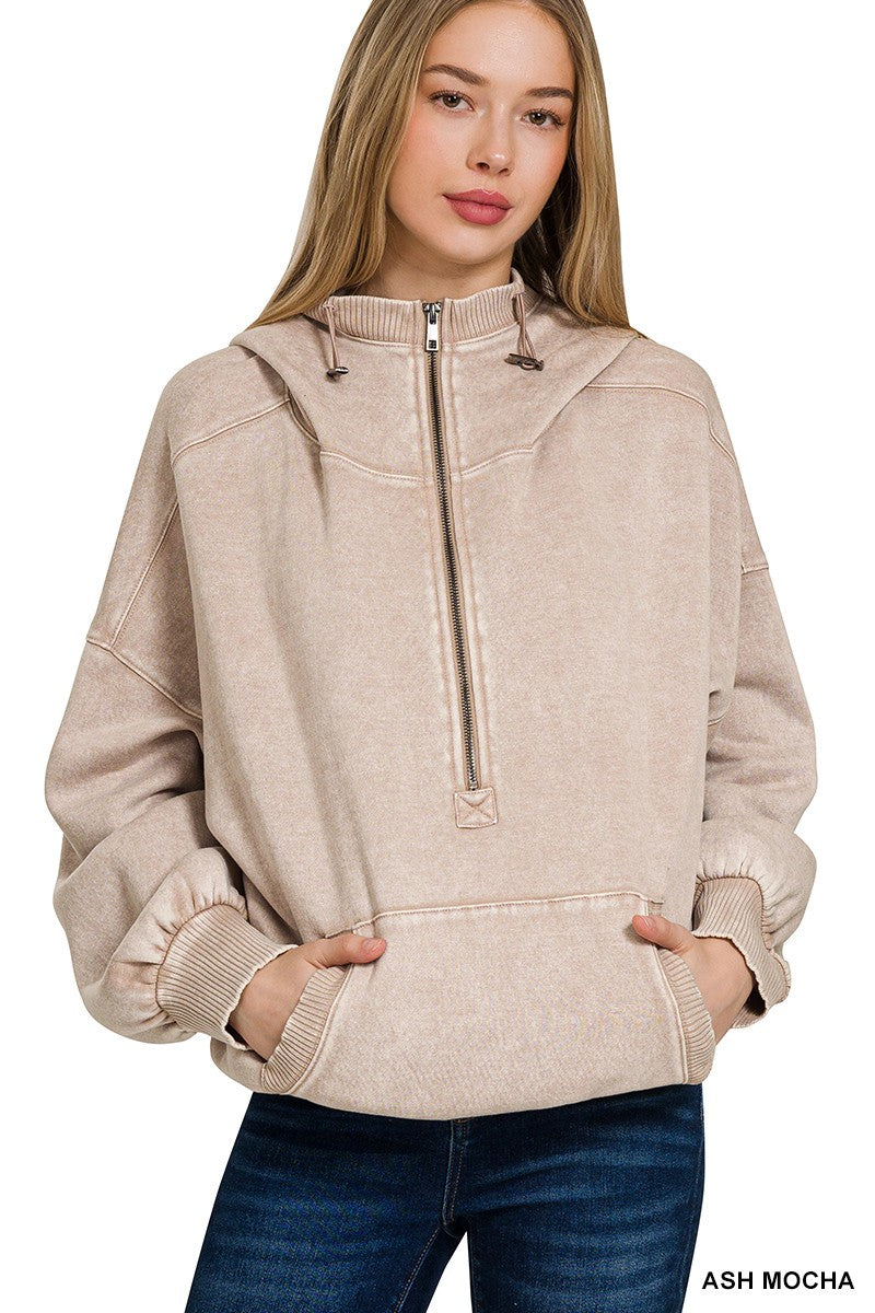 Kangaroo Half-Zip Hoodie