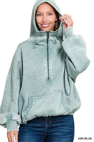 Kangaroo Half-Zip Hoodie